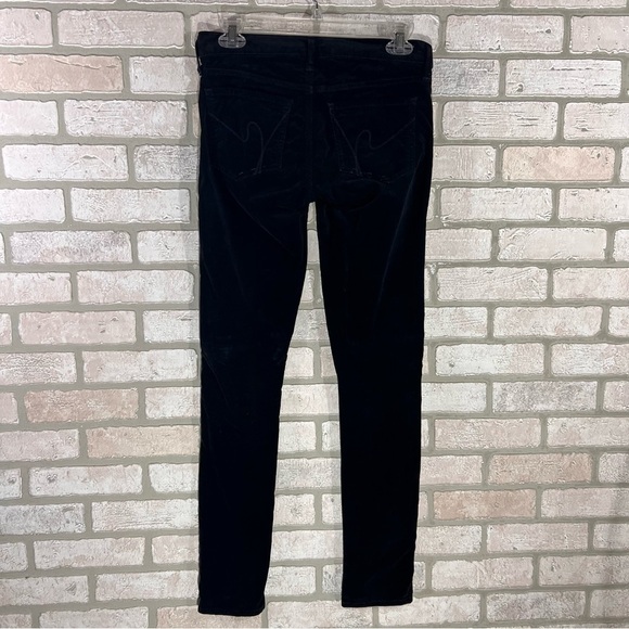 Citizens of Humanity Avedon Skinny Black Velvet Jeans Size 25 - Picture 6 of 12